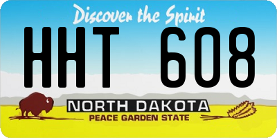 ND license plate HHT608