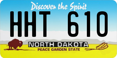 ND license plate HHT610