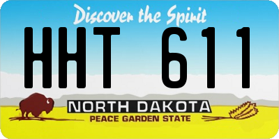ND license plate HHT611