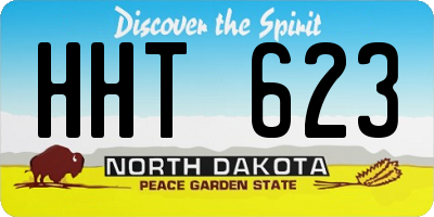 ND license plate HHT623