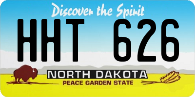 ND license plate HHT626