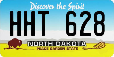 ND license plate HHT628