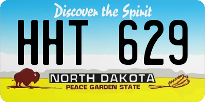 ND license plate HHT629