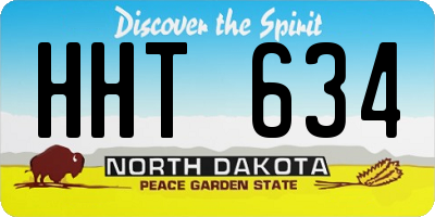 ND license plate HHT634