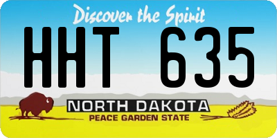 ND license plate HHT635