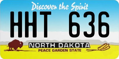 ND license plate HHT636
