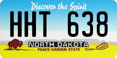 ND license plate HHT638
