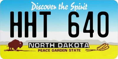 ND license plate HHT640