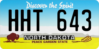 ND license plate HHT643