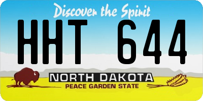 ND license plate HHT644