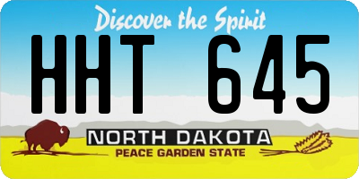 ND license plate HHT645