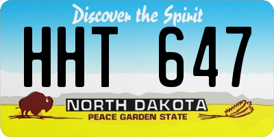 ND license plate HHT647