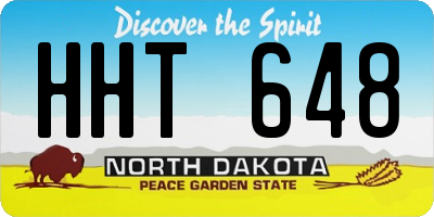 ND license plate HHT648