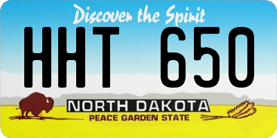 ND license plate HHT650