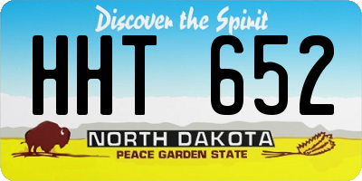 ND license plate HHT652