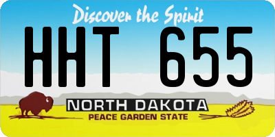 ND license plate HHT655