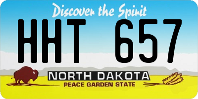 ND license plate HHT657