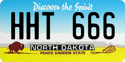 ND license plate HHT666