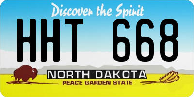 ND license plate HHT668