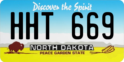 ND license plate HHT669