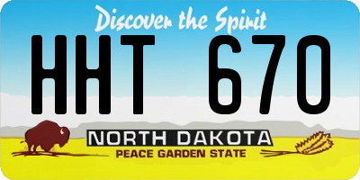 ND license plate HHT670