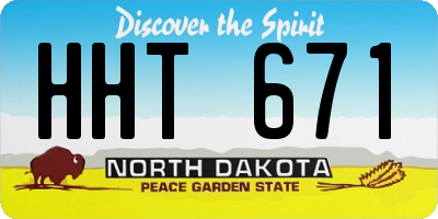 ND license plate HHT671