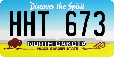 ND license plate HHT673
