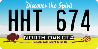 ND license plate HHT674