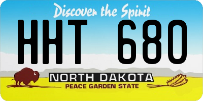 ND license plate HHT680