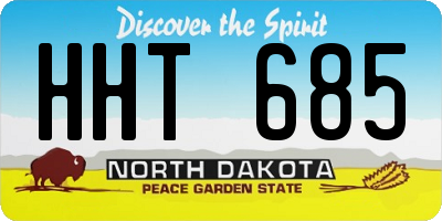 ND license plate HHT685