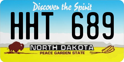 ND license plate HHT689