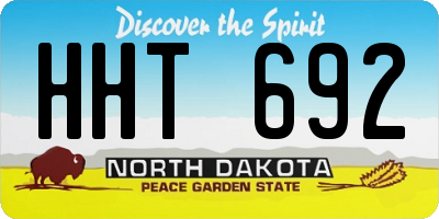 ND license plate HHT692