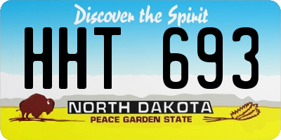 ND license plate HHT693