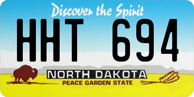 ND license plate HHT694