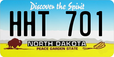 ND license plate HHT701