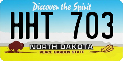 ND license plate HHT703
