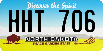 ND license plate HHT706