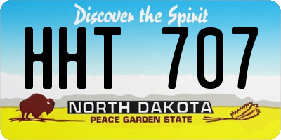 ND license plate HHT707