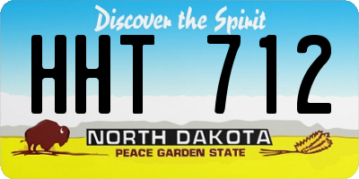 ND license plate HHT712