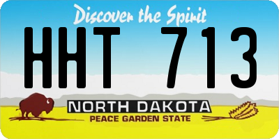 ND license plate HHT713