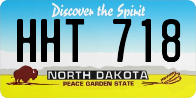 ND license plate HHT718