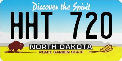 ND license plate HHT720