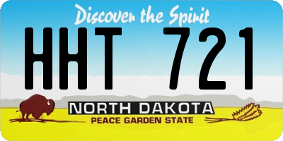 ND license plate HHT721