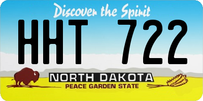 ND license plate HHT722