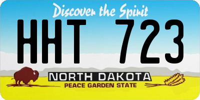 ND license plate HHT723