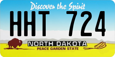 ND license plate HHT724