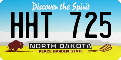ND license plate HHT725