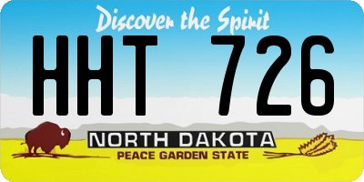 ND license plate HHT726