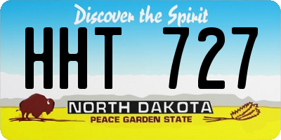 ND license plate HHT727