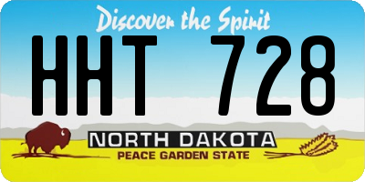 ND license plate HHT728